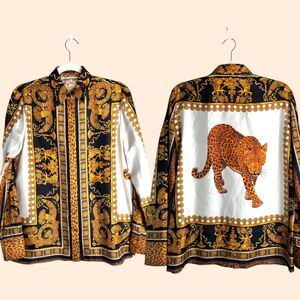 Versace Tiger Print Silk Shirt